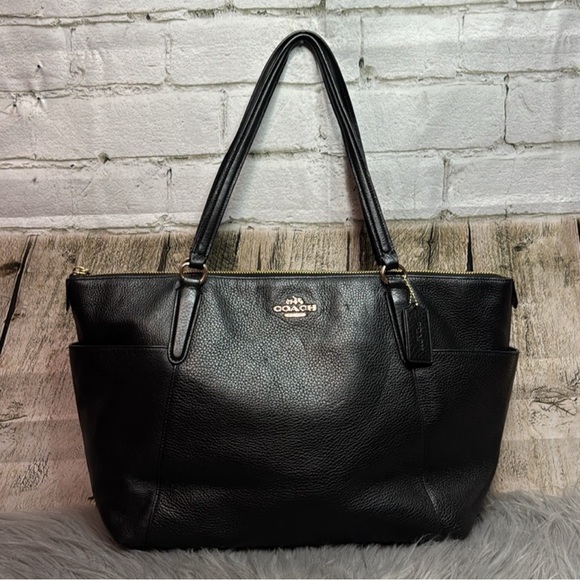 Coach Handbags - Coach Ava Pebble leather Black Tote